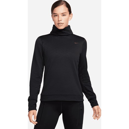 Damska bluza do biegania z półgolfem Nike Therma-FIT Swift - Czerń ze sklepu Nike poland w kategorii Bluzy damskie - zdjęcie 164909627