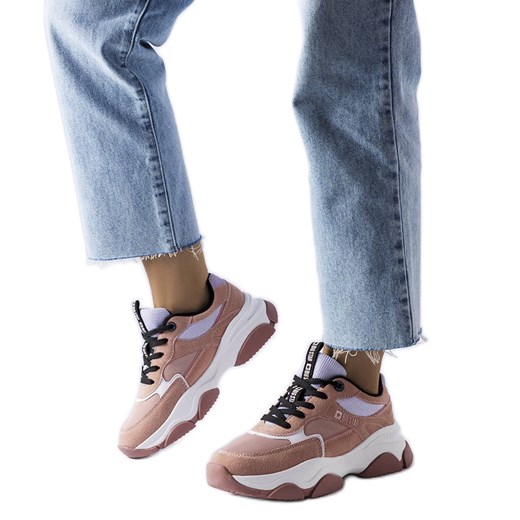Różowe sneakersy Big Star JJ274577 40 ButyModne.pl