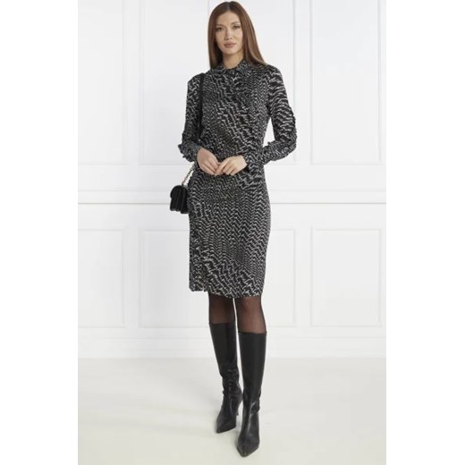 Pinko sukienka z długimi rękawami z wiskozy mini casual