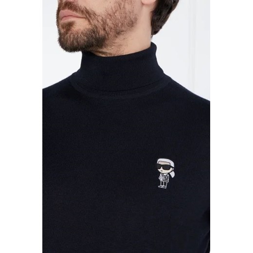 Sweter męski Karl Lagerfeld czarny na jesień 