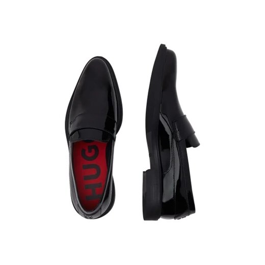Buty eleganckie męskie Hugo Boss czarne z tworzywa sztucznego 