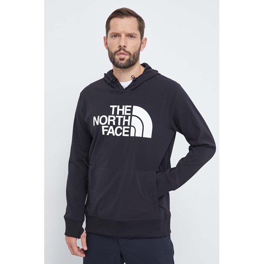 The North Face bluza sportowa Tekno Logo kolor czarny z kapturem z nadrukiem ze sklepu ANSWEAR.com w kategorii Bluzy męskie - zdjęcie 164929098