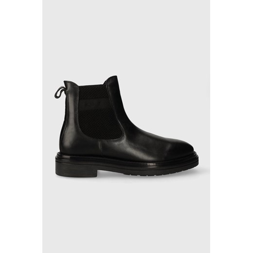 Gant buty skórzane Boggar męskie kolor czarny 27651332.G00 ze sklepu ANSWEAR.com w kategorii Buty zimowe męskie - zdjęcie 164929406