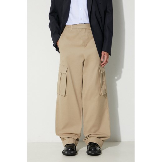 424 spodnie męskie kolor beżowy proste 35424P03 236501 ze sklepu PRM w kategorii Spodnie męskie - zdjęcie 164931957
