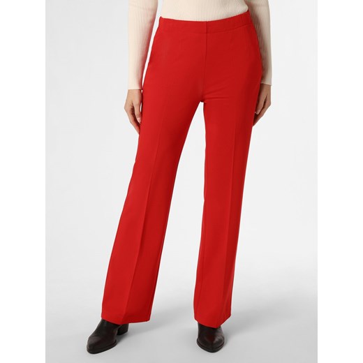 Oui Spodnie Kobiety wiskoza czerwony jednolity ze sklepu vangraaf w kategorii Spodnie damskie - zdjęcie 164935215