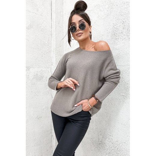 Sweter damski Olika jesienny z okrągłym dekoltem