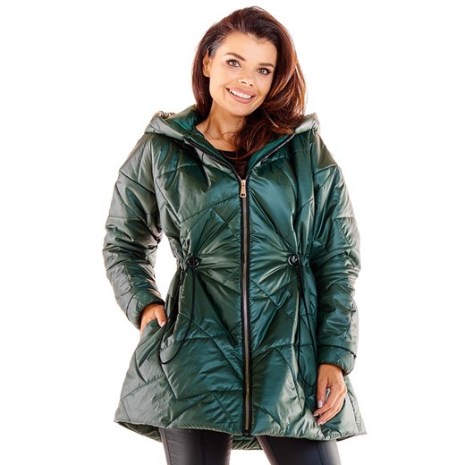 Awama Kurtka pikowana w kolorze zielonym L/XL Limango Polska promocyjna cena