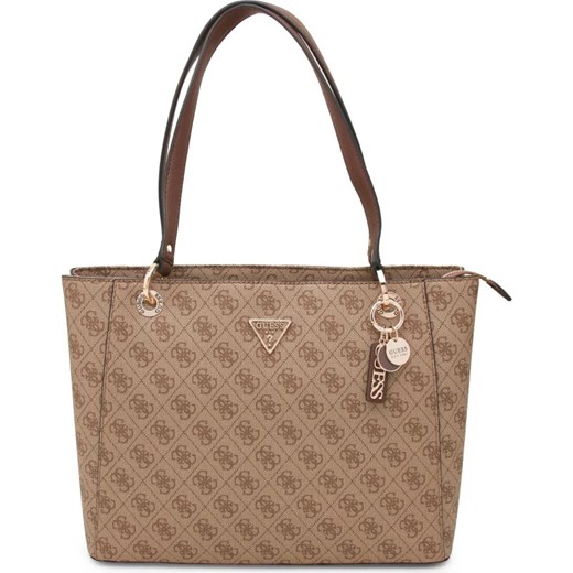Shopper bag Guess duża z nadrukiem ze skóry ekologicznej elegancka 