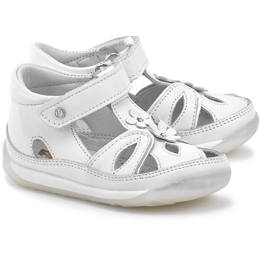 NATURINO 1356 - Białe Skórzane Trzewiki Dziecięce - 0011500479.01.9101 mivo szary sandały