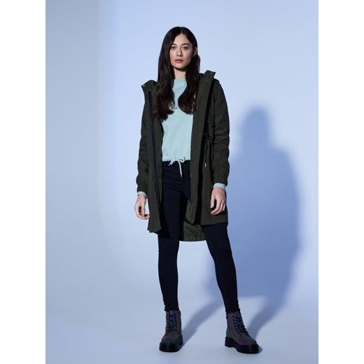 Cropp - Parka z kapturem - zielony Cropp M Cropp wyprzedaż