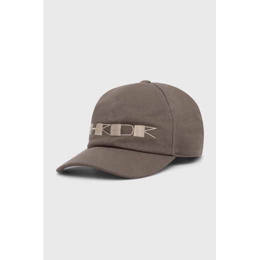 Rick Owens czapka z daszkiem i torba kolor brązowy z aplikacją ze sklepu PRM w kategorii Czapki z daszkiem damskie - zdjęcie 164954466