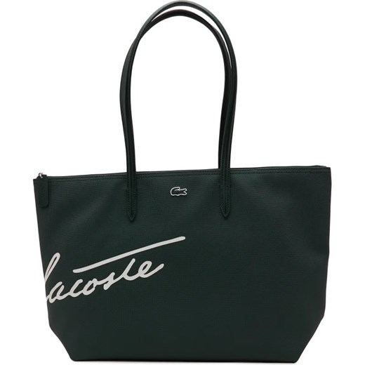 Shopper bag Lacoste na ramię ze skóry ekologicznej 