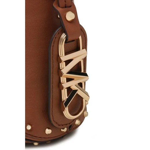 Listonoszka brązowa Michael Kors na ramię skórzana