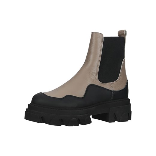 Steve Madden Skórzane sztyblety w kolorze brązowo-czarnym ze sklepu Limango Polska w kategorii Botki - zdjęcie 165006435