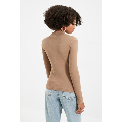 trendyol Koszulka w kolorze karmelowym Trendyol XL Limango Polska promocyjna cena