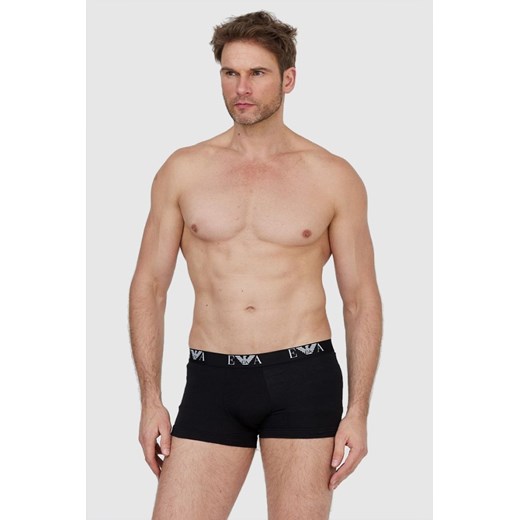 EMPORIO ARMANI Czarne bokserki z białym logo 3 pack, Rozmiar M Emporio Armani M okazyjna cena outfit.pl