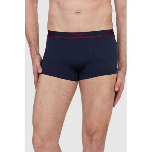 EMPORIO ARMANI Granatowe bokserki z logo 3 pack, Rozmiar M ze sklepu outfit.pl w kategorii Majtki męskie - zdjęcie 165006696