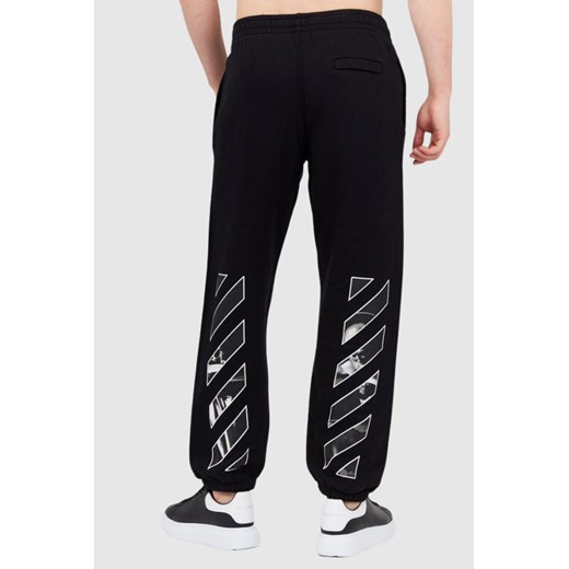 OFF-WHITE Czarne spodnie męskie z nadrukiem, Rozmiar M Off White S outfit.pl wyprzedaż