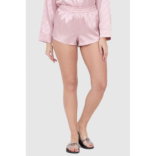 JUICY COUTURE Różowe satynowe szorty piżamowe w logo, Wybierz rozmiar L ze sklepu outfit.pl w kategorii Piżamy damskie - zdjęcie 165007285