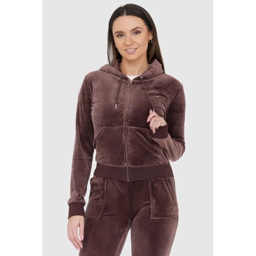JUICY COUTURE Brązowa bluza z weluru, Rozmiar M ze sklepu outfit.pl w kategorii Bluzy damskie - zdjęcie 165007366