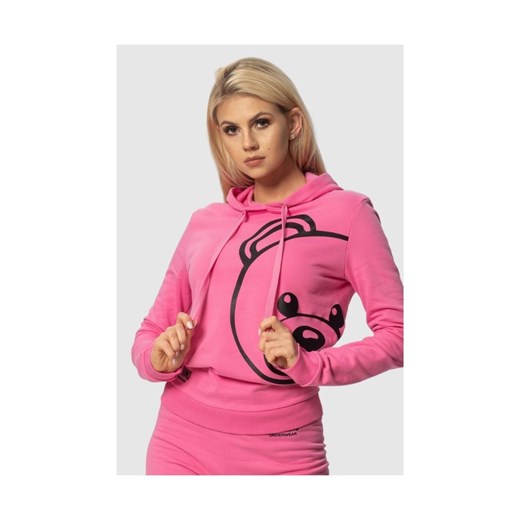 MOSCHINO Różowa bluza damska z kapturem, Wybierz rozmiar M ze sklepu outfit.pl w kategorii Bluzy damskie - zdjęcie 165007598
