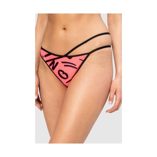 MOSCHINO Różowy dół od bikini w litery, Wybierz rozmiar L ze sklepu outfit.pl w kategorii Stroje kąpielowe - zdjęcie 165007638