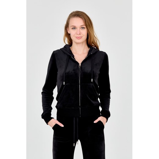 JUICY COUTURE Czarna rozpinana bluza damska, Wybierz rozmiar XL ze sklepu outfit.pl w kategorii Bluzy damskie - zdjęcie 165007718