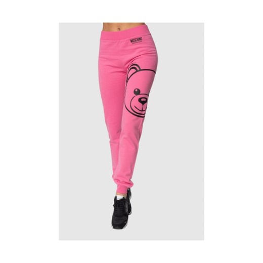 MOSCHINO Różowe spodnie dresowe damskie, Rozmiar M ze sklepu outfit.pl w kategorii Spodnie damskie - zdjęcie 165007848