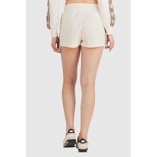 GUESS Kremowe szorty damskie z lampasami w logo, Rozmiar XS Guess S promocja outfit.pl