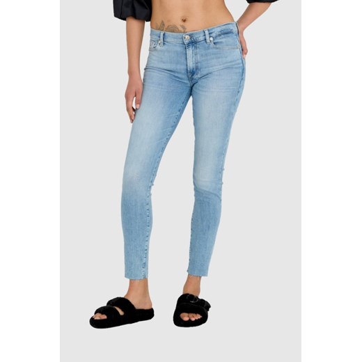 7 FOR ALL MANKIND Jasne jeansy z wysokim stanem HW SKINNY SLIM ILLUSION Playbook, Rozmiar 26 ze sklepu outfit.pl w kategorii Jeansy damskie - zdjęcie 165008297
