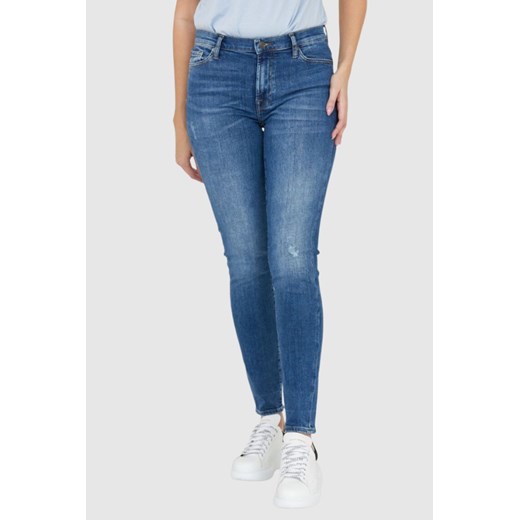 7 FOR ALL MANKIND Jeansy z przetarciami HW SKINNY SLIM ILLUSION Outline, Rozmiar 26 ze sklepu outfit.pl w kategorii Jeansy damskie - zdjęcie 165008346