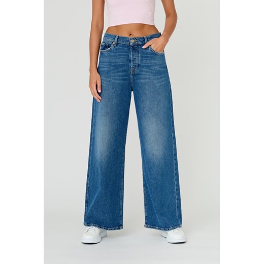 7 FOR ALL MANKIND Granatowe jeansy damskie Zoey Explorer, Rozmiar 25 ze sklepu outfit.pl w kategorii Jeansy damskie - zdjęcie 165008535