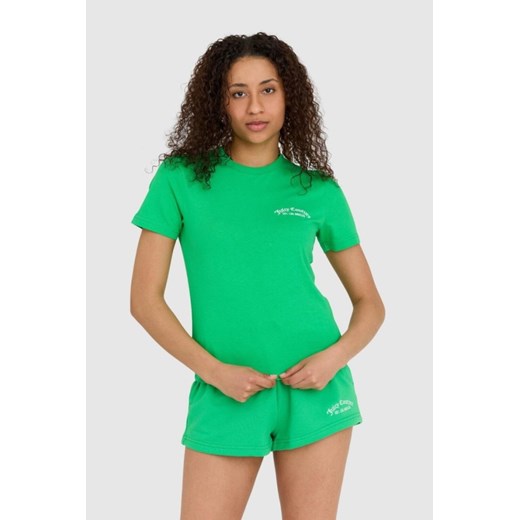 JUICY COUTURE Zielony t-shirt damski haylee recycled z haftowanym logo, Wybierz rozmiar S ze sklepu outfit.pl w kategorii Bluzki damskie - zdjęcie 165009198