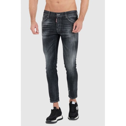 DSQUARED2 Czarne jeansy black clean wash skater jeans, Wybierz rozmiar 50 ze sklepu outfit.pl w kategorii Jeansy męskie - zdjęcie 165009769