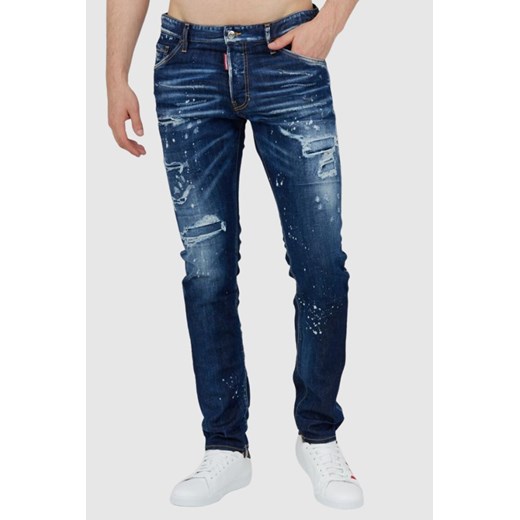 DSQUARED2 Granatowe jeansy męskie cool guy jean, Wybierz rozmiar 48 ze sklepu outfit.pl w kategorii Jeansy męskie - zdjęcie 165009856
