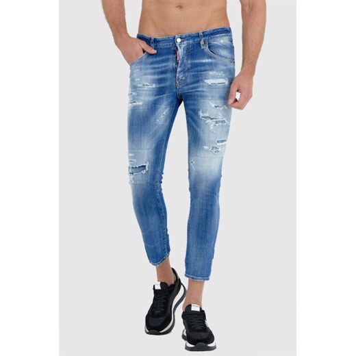 DSQUARED2 Niebieskie jeansy męskie skater jeans, Wybierz rozmiar 48 ze sklepu outfit.pl w kategorii Jeansy męskie - zdjęcie 165009985