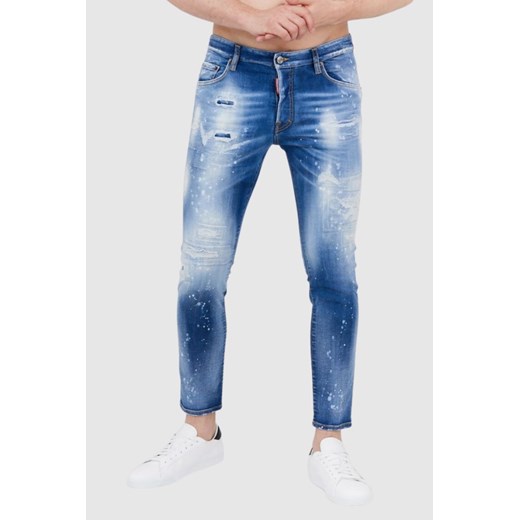 DSQUARED2 Niebieskie jeansy męskie skater jean, Wybierz rozmiar 46 ze sklepu outfit.pl w kategorii Jeansy męskie - zdjęcie 165010018