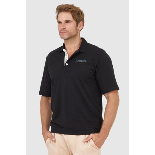 LA MARTINA Czarna koszulka polo, Wybierz rozmiar L ze sklepu outfit.pl w kategorii T-shirty męskie - zdjęcie 165010316