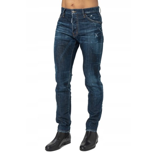 DSQUARED2 Granatowe jeansy cool guy jean, Wybierz rozmiar 50 ze sklepu outfit.pl w kategorii Jeansy męskie - zdjęcie 165010325