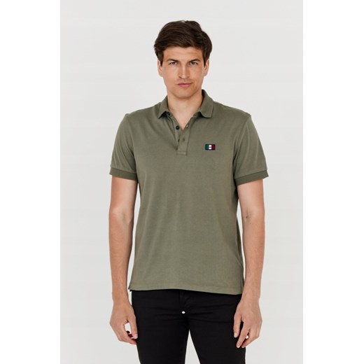AERONAUTICA MILITARE Zielona koszulka polo, Rozmiar 3XL ze sklepu outfit.pl w kategorii T-shirty męskie - zdjęcie 165010349