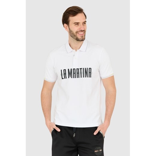 LA MARTINA Biała koszulka polo Regular Fit, Wybierz rozmiar XXL ze sklepu outfit.pl w kategorii T-shirty męskie - zdjęcie 165010369