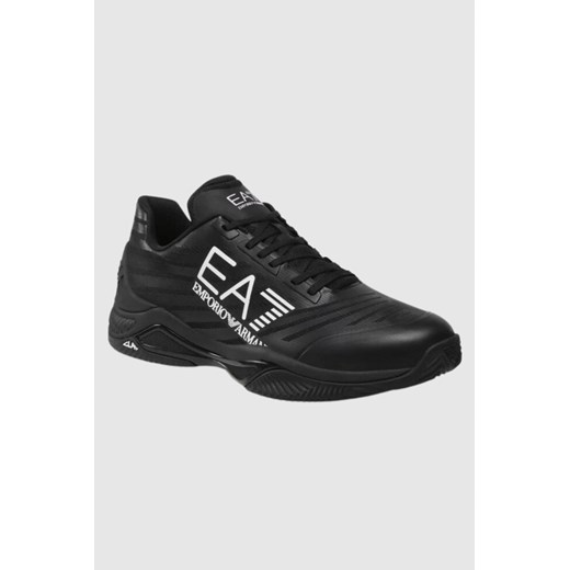 EA7 Czarne sneakersy męskie z białym logo, Wybierz rozmiar 42 ze sklepu outfit.pl w kategorii Buty sportowe męskie - zdjęcie 165012579