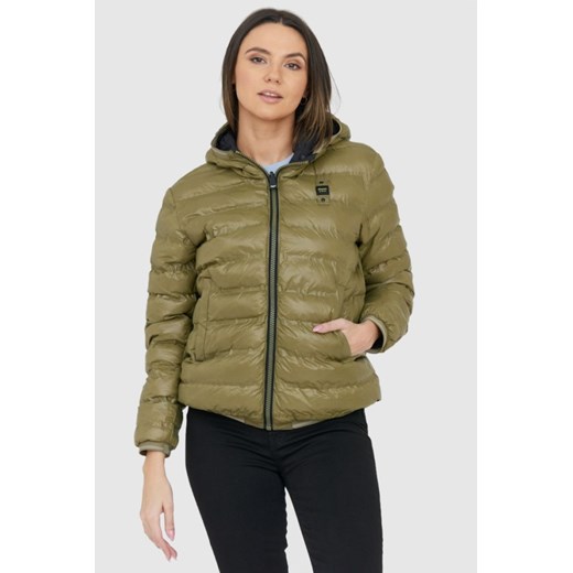 BLAUER Czarno-zielona dwustronna kurtka Stella reversible down jacket, Rozmiar S ze sklepu outfit.pl w kategorii Kurtki damskie - zdjęcie 165015029