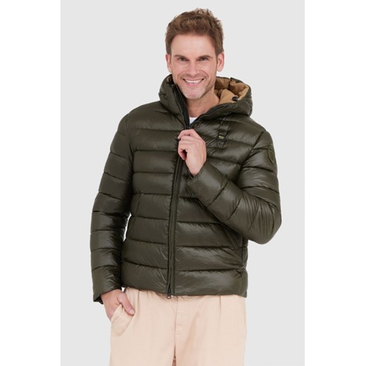 BLAUER Zielona puchowa kurtka męska Virgil z kapturem, Rozmiar M ze sklepu outfit.pl w kategorii Kurtki męskie - zdjęcie 165015069