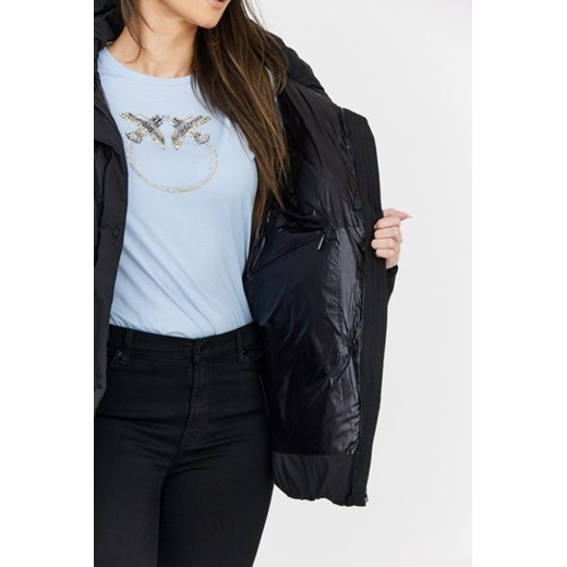 HETREGO Czarna długa kurtka puchowa Tiffany, Rozmiar 38 EU - 42 IT 38 EU - 42 IT okazyjna cena outfit.pl