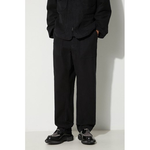 Engineered Garments spodnie bawełniane Fatigue Pant kolor czarny proste 23F1F004.SD010 ze sklepu PRM w kategorii Spodnie męskie - zdjęcie 165022355