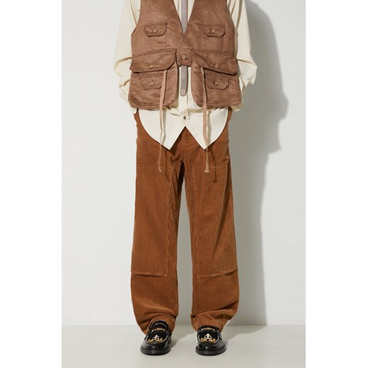 Engineered Garments spodnie sztruksowe Climbing Pant kolor pomarańczowy proste 23F1F033.WP003 ze sklepu PRM w kategorii Spodnie męskie - zdjęcie 165022357
