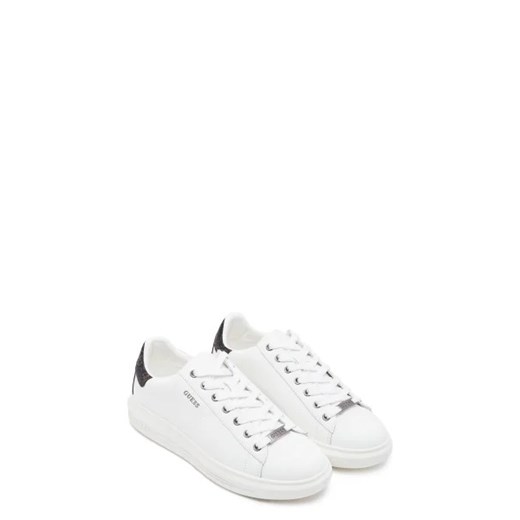 Buty sportowe damskie Guess sneakersy na płaskiej podeszwie białe z tkaniny 