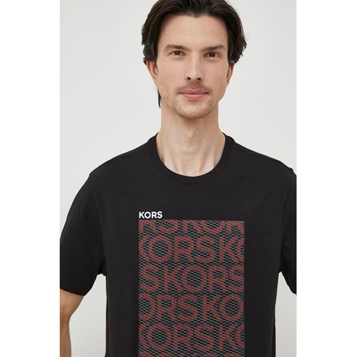 Michael Kors t-shirt bawełniany męski kolor czarny z nadrukiem Michael Kors M ANSWEAR.com