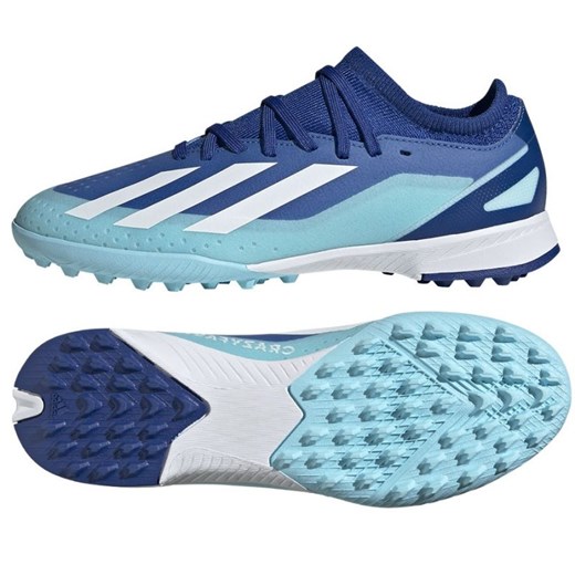 Buty piłkarskie adidas X Crazyfast.3 Tf Jr IE1569 niebieskie ze sklepu ButyModne.pl w kategorii Buty sportowe dziecięce - zdjęcie 165029215